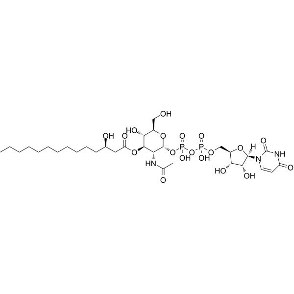 UDP-3-O-acyl-GlcNAc (UDP-3-O-(3-hydroxytetradecanoyl)-N-acetylglucosamine) 108636-29-9